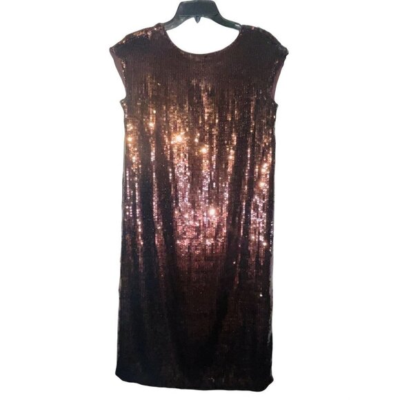 Anthropologie Maeve Dress Kara Sequined Midi in Brown X-Small New Cocktail Party - Picture 5 of 13